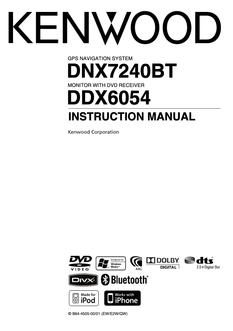 Image de la première page du manuel de l'appareil DDX6054