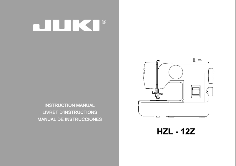 Page 1 de la notice Manuel utilisateur Juki HZL-12Z