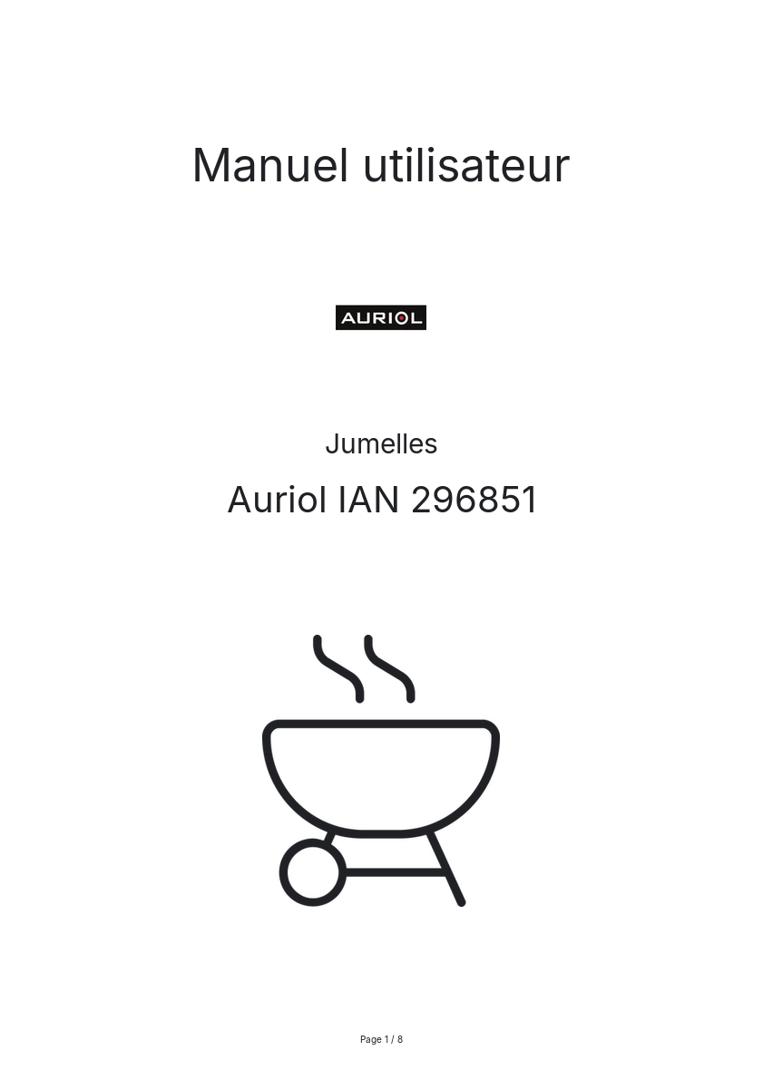 Image de la première page du manuel de l'appareil IAN 296851