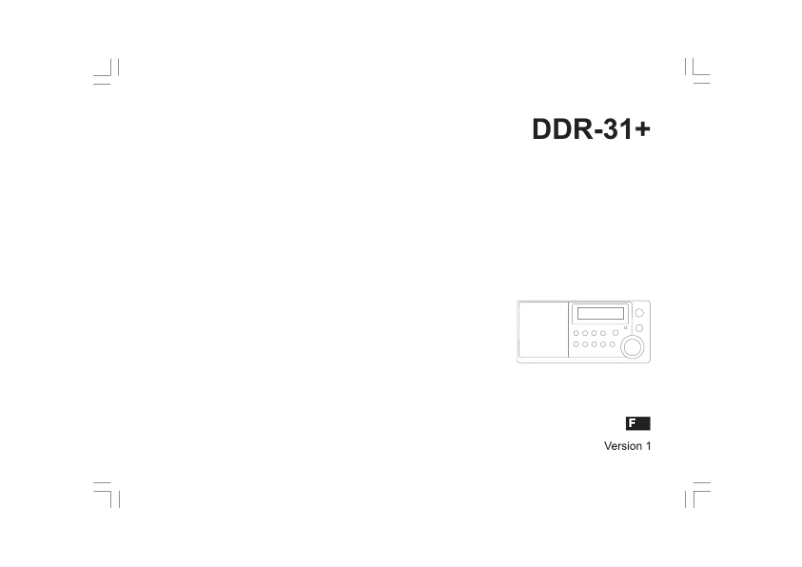 Image de la première page du manuel de l'appareil DDR-31+