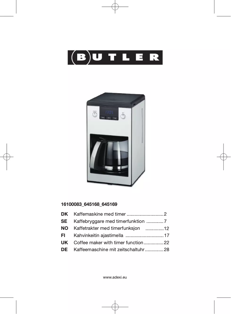 Página 1 del manual Manual de usuario Butler 645-169