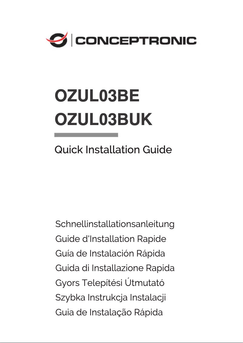 Image de la première page du manuel de l'appareil OZUL03BE