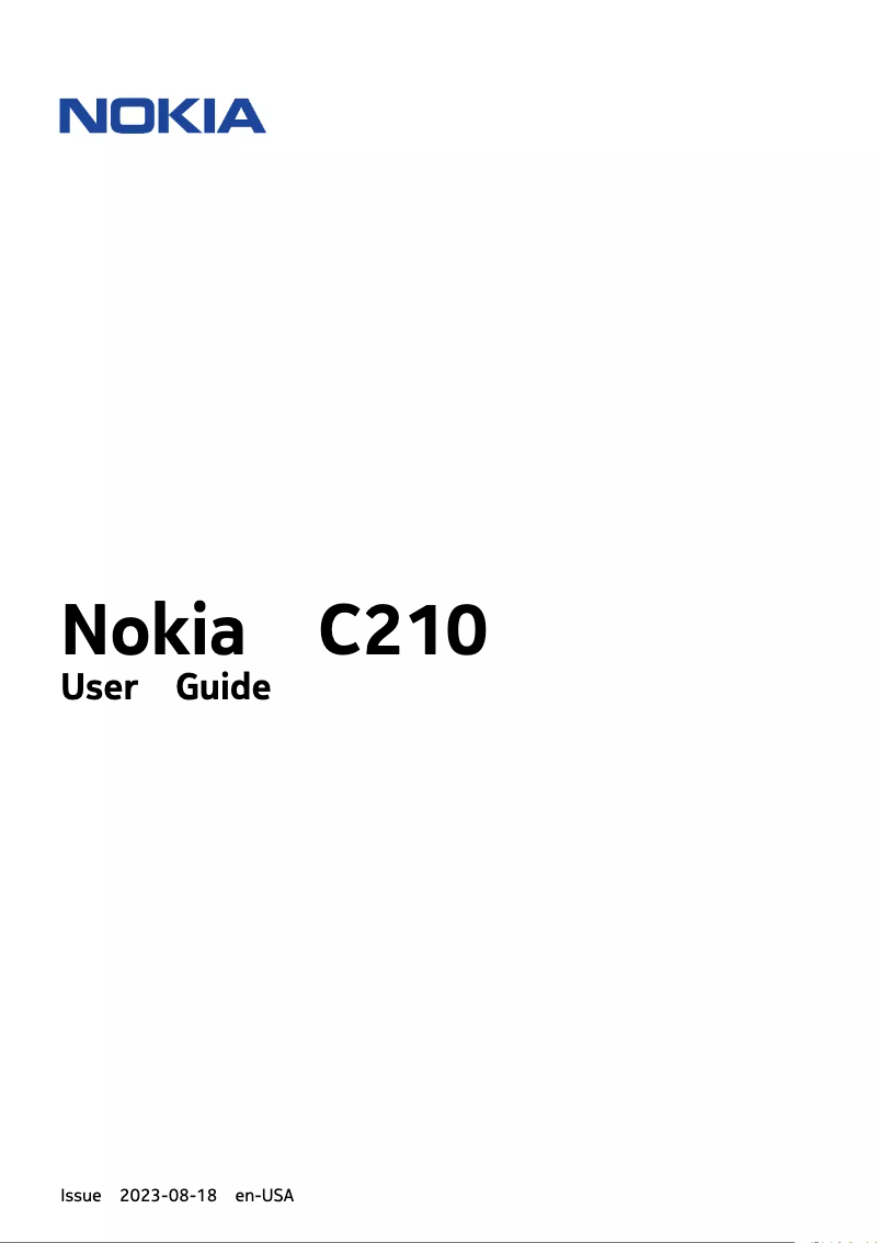 Page 1 de la notice Manuel utilisateur Nokia C210