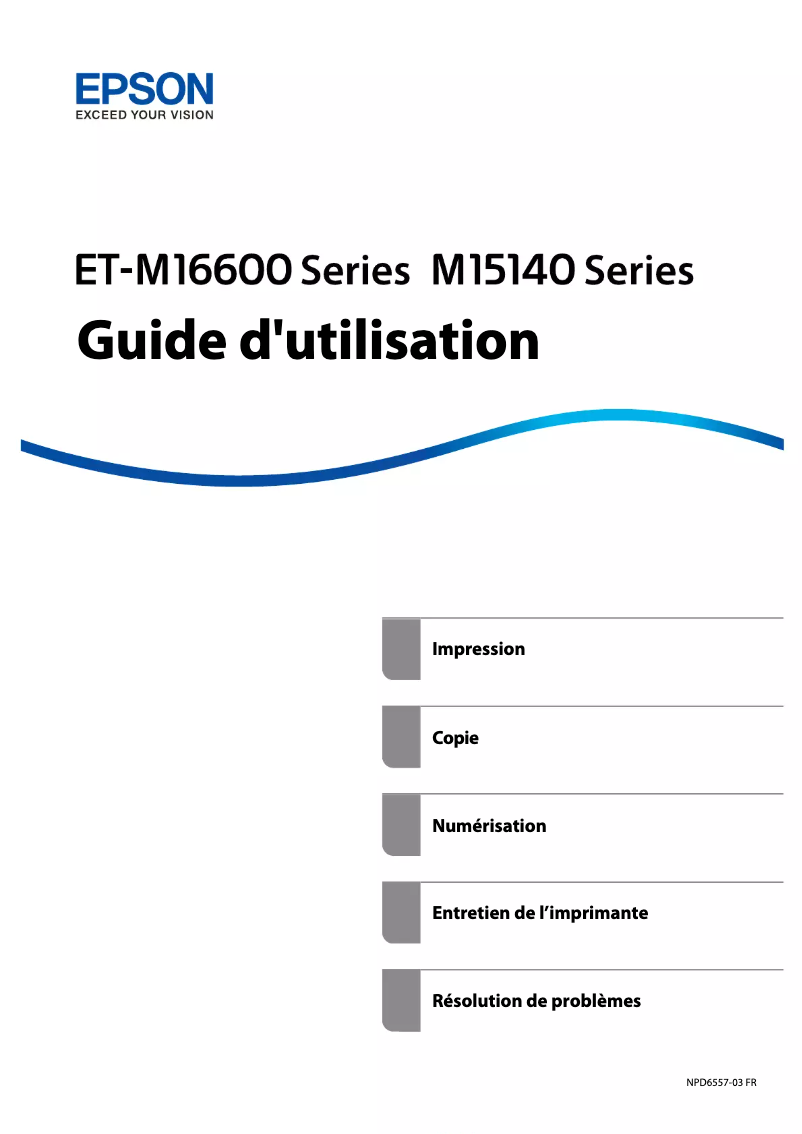 Image de la première page du manuel de l'appareil EcoTank ET-M16600