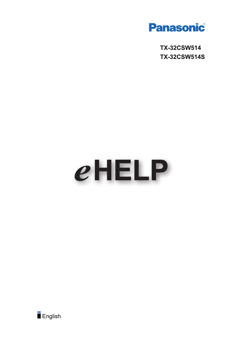Page 1 de la notice Manuel utilisateur Panasonic Viera TX-32CSW514S
