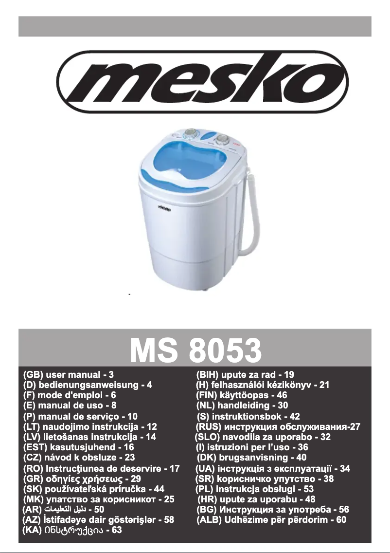 Página 1 del manual Manual de usuario Mesko MS 8053