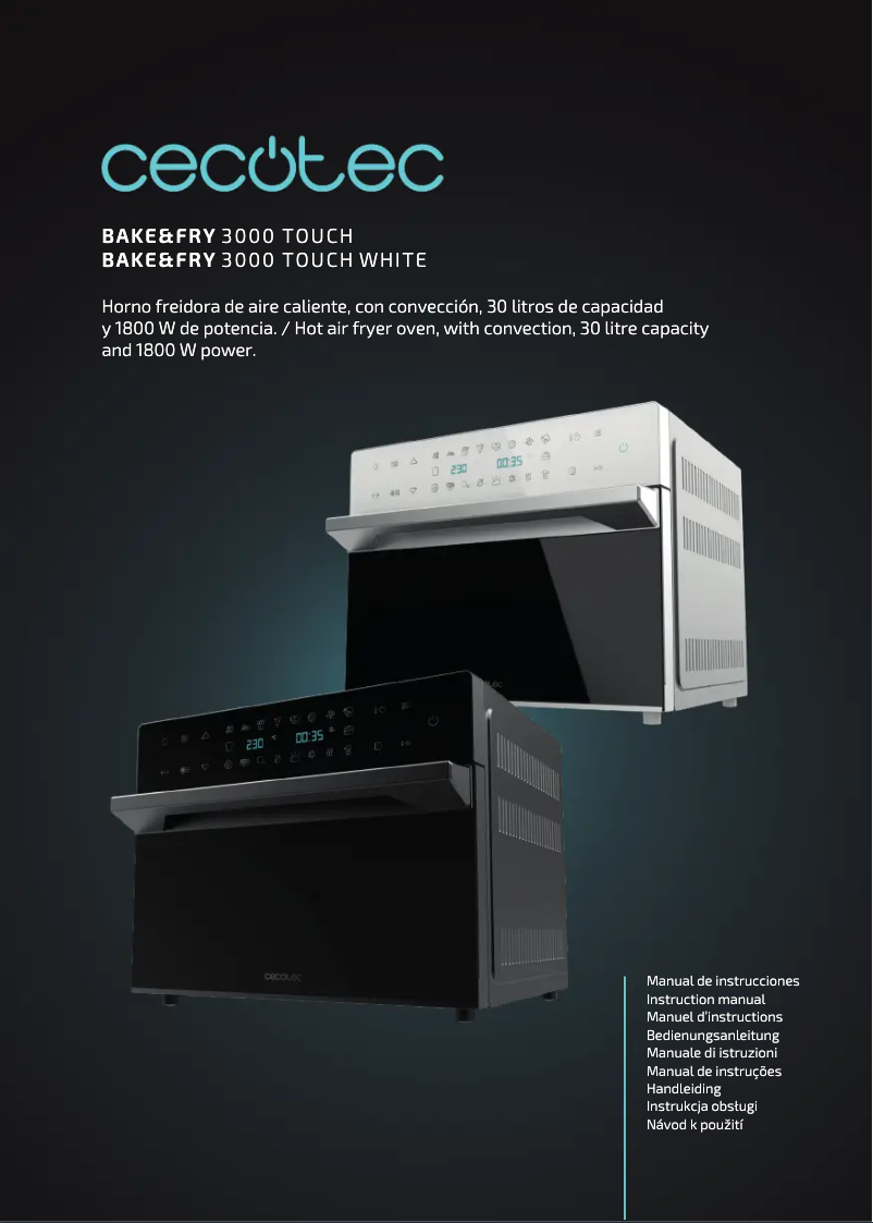 Page n°1 - Manuel utilisateur Cecotec Bake&Fry 3000 Touch