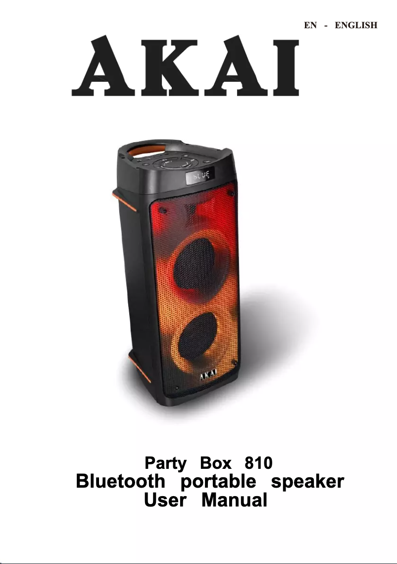 Página 1 del manual Manual de usuario AKAI Party Box 810