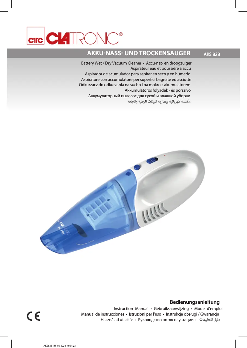 Page n°1 - Manuel utilisateur Clatronic AKS 828