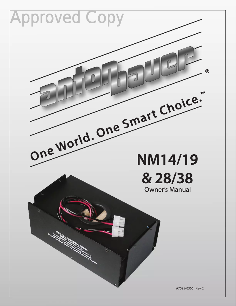 Página 1 del manual Manual de usuario Anton/Bauer NM 38