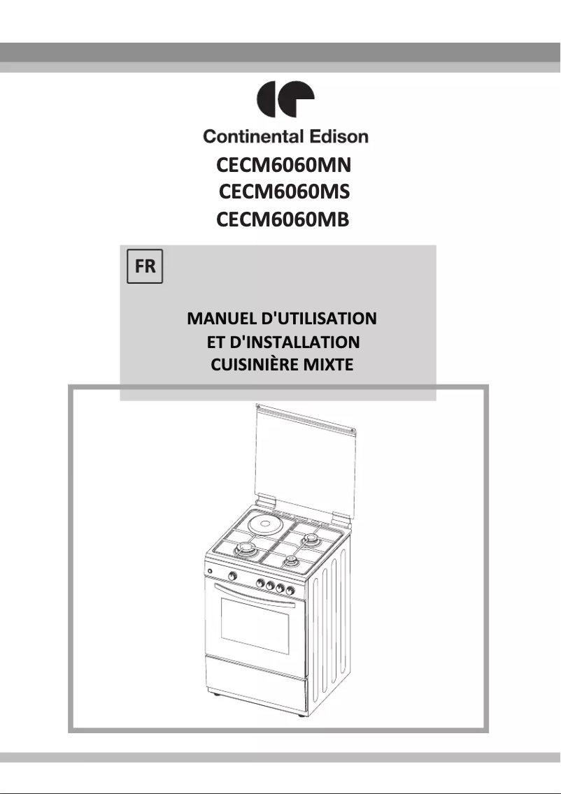 Page 1 de la notice Manuel utilisateur Continental Edison CECM6060MB