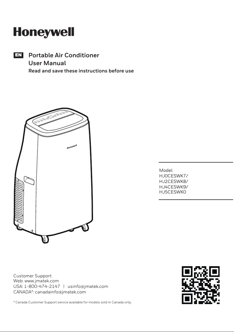 Page 1 de la notice Manuel utilisateur Honeywell HJ2CESWK8