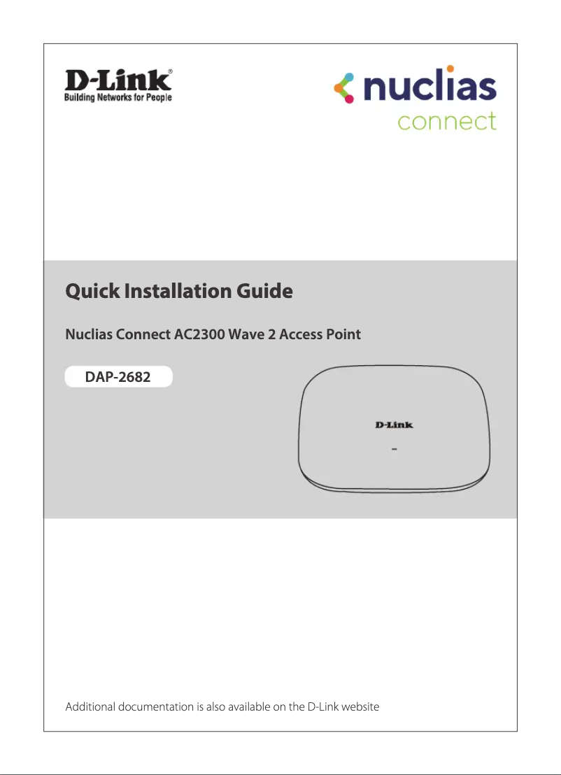 Page 1 de la notice Guide d'installation D-Link DAP-2682