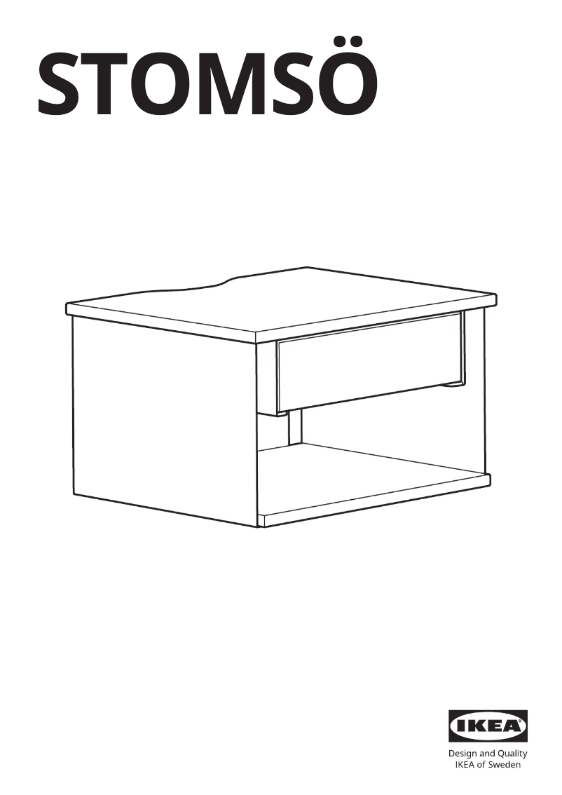Page 1 de la notice Manuel utilisateur Ikea STOMSÖ 705.678.05