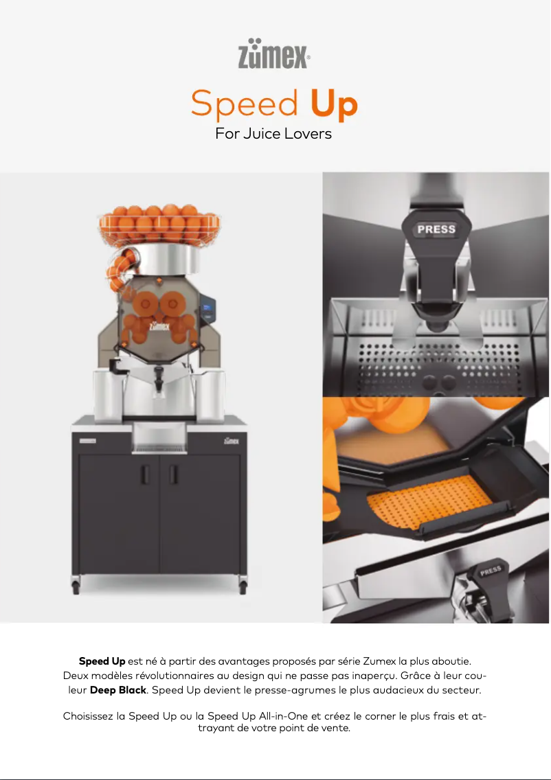 Image de la première page du manuel de l'appareil Speed up