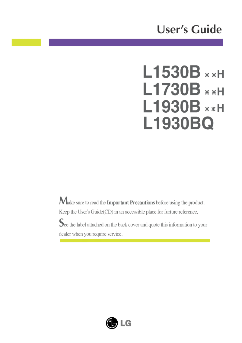 Page n°1 - Manuel utilisateur LG L1530BSNH