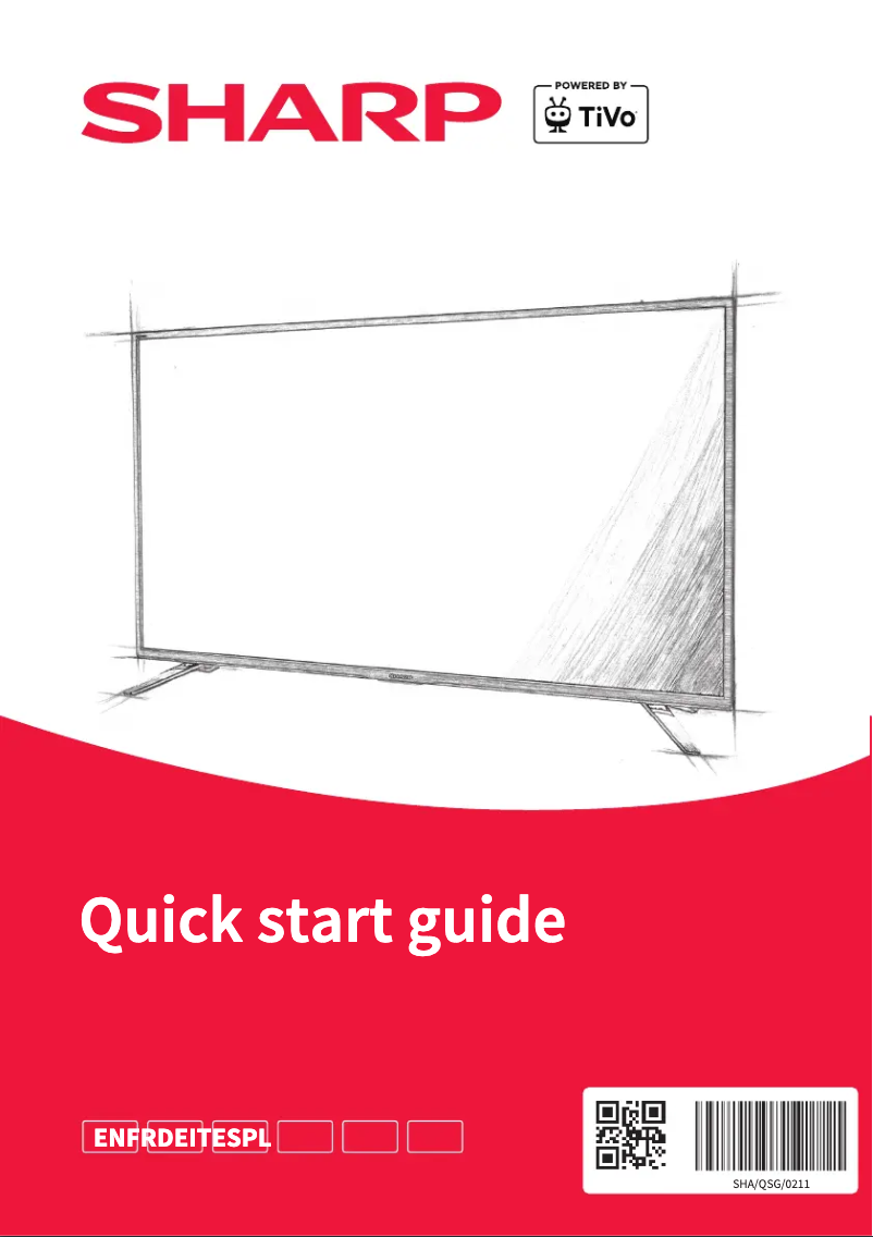 Page 1 de la notice Guide de démarrage rapide Sharp 55GM6245E