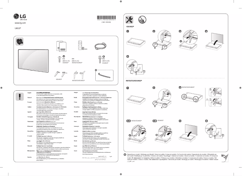Page 1 de la notice Manuel utilisateur LG 43UK6300MLB