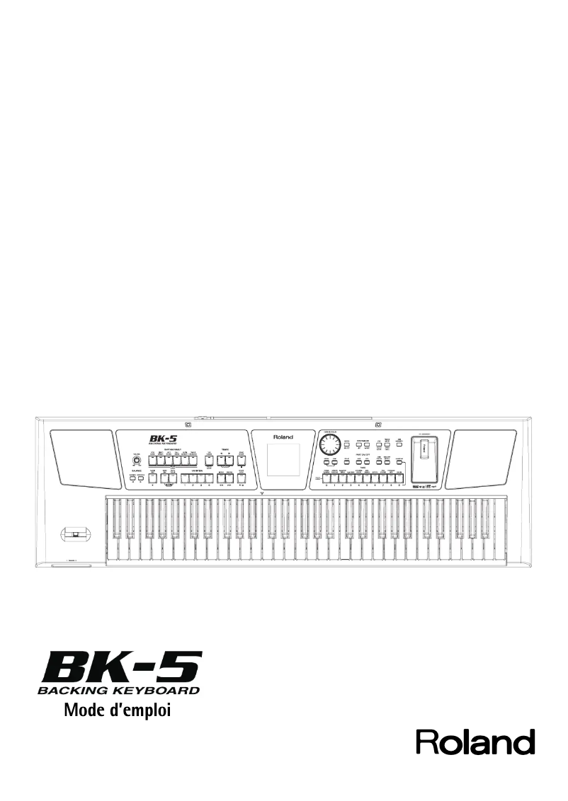 Page n°1 - Manuel utilisateur Roland BK-5