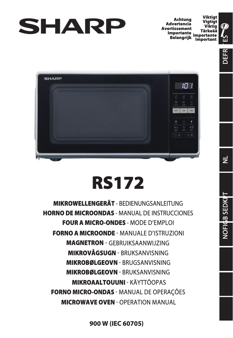 Page 1 de la notice Manuel utilisateur Sharp RS172
