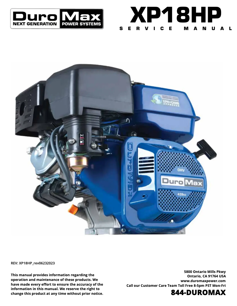 Image de la première page du manuel de l'appareil XP18HP