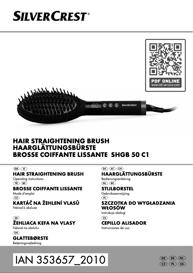 Page n°1 - Manuel utilisateur SilverCrest SHGB 50 C1