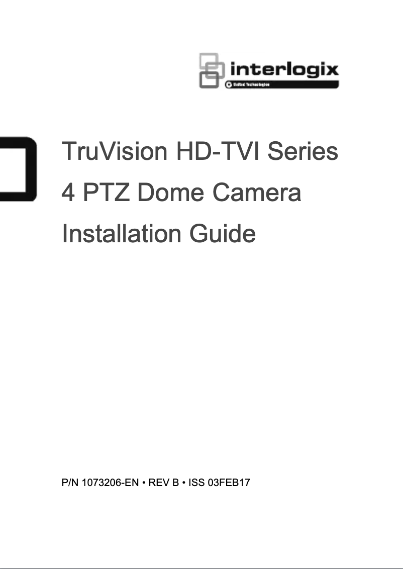 Image de la première page du manuel de l'appareil TruVision TVP-4403