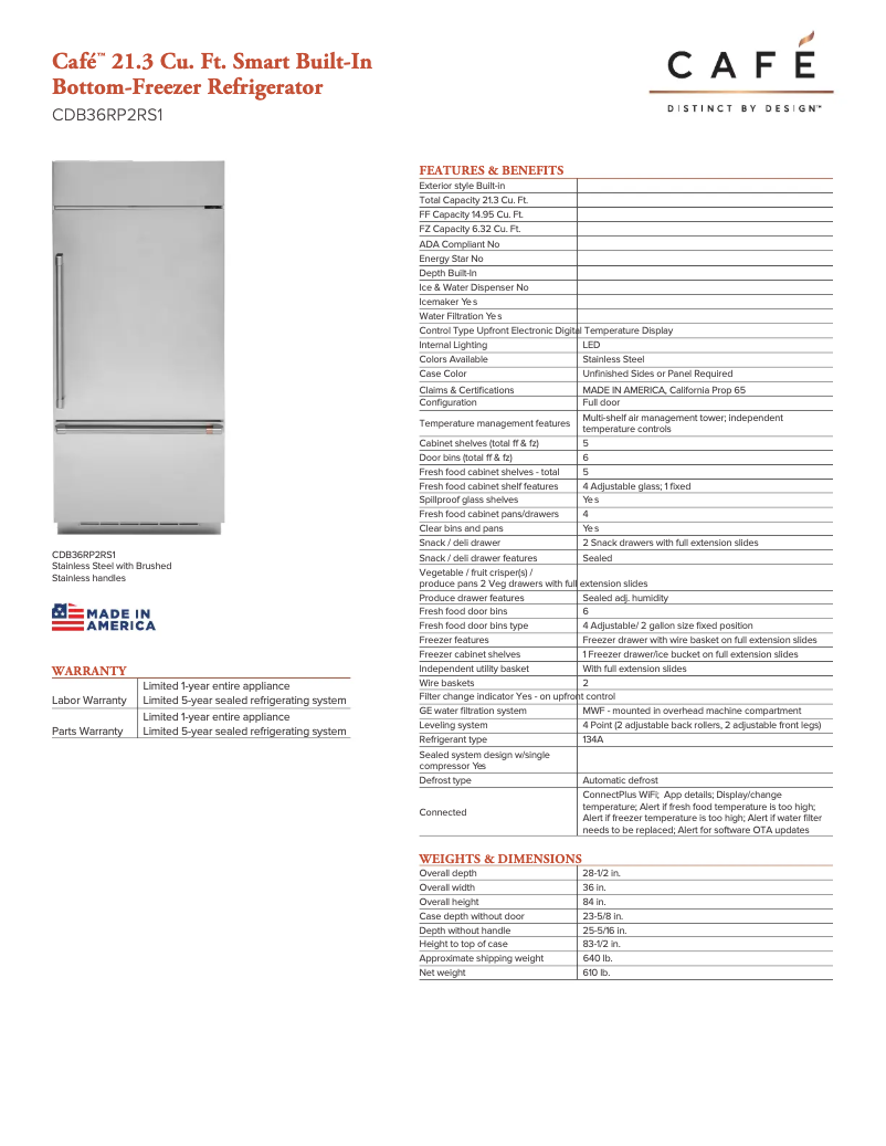 Image de la première page du manuel de l'appareil Café CDB36RP2RS1