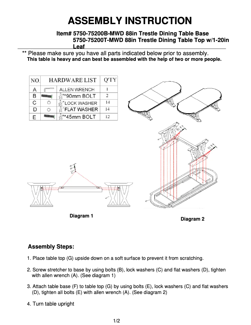 Page n°1 - Manuel utilisateur Hooker 5750-75200B-MWD