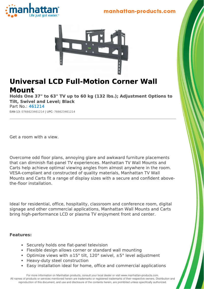 Page n°1 - Fiche technique Manhattan 461214