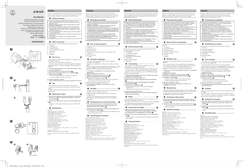 Page n°1 - Manuel utilisateur Audio-Technica AT81CP