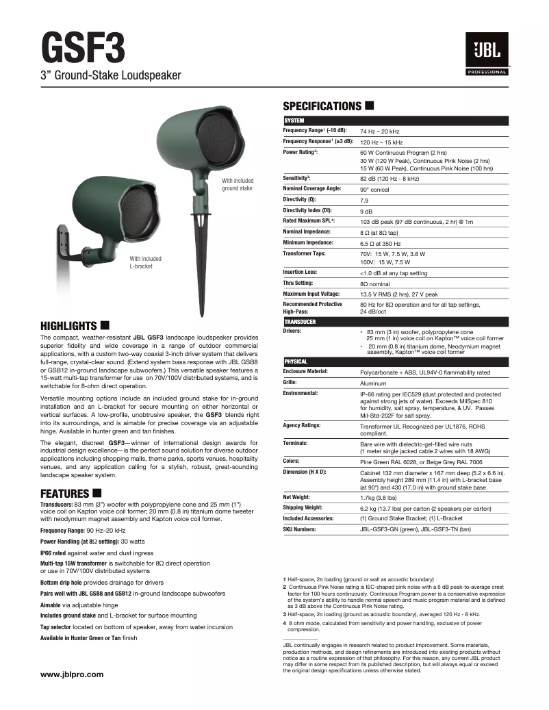 Image de la première page du manuel de l'appareil GSF3