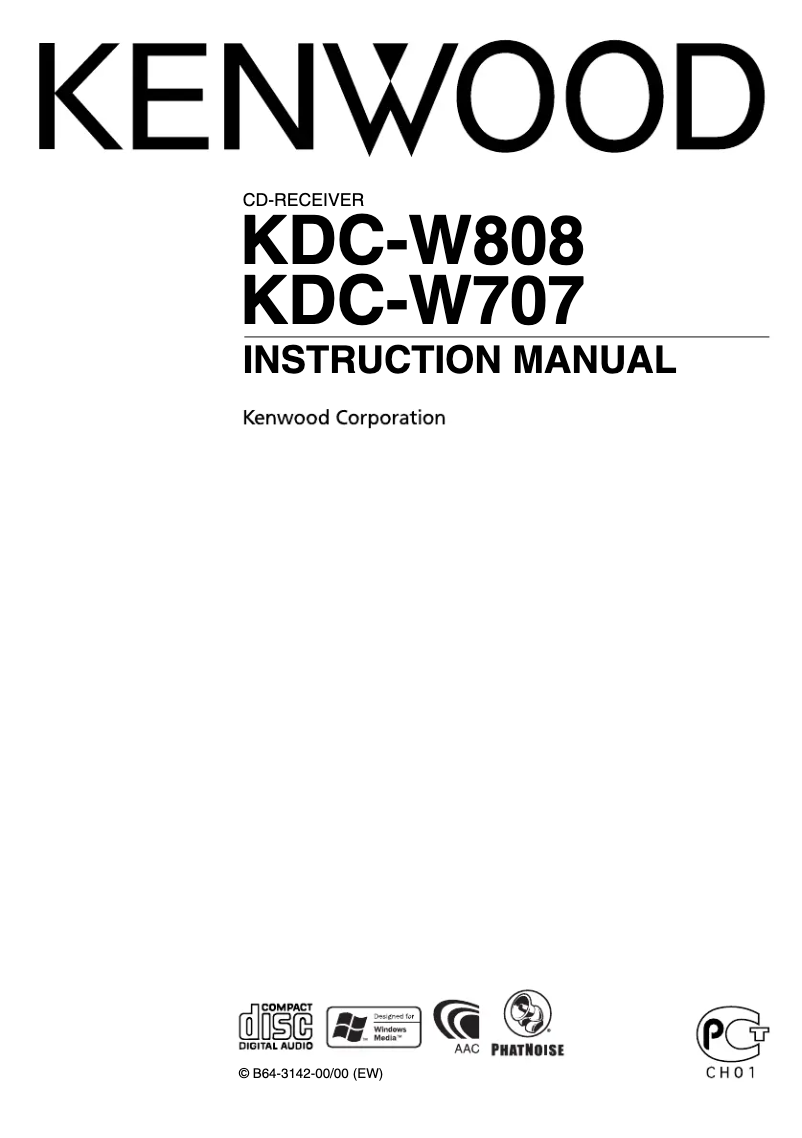 Page 1 de la notice Manuel utilisateur Kenwood KDC-W707Y