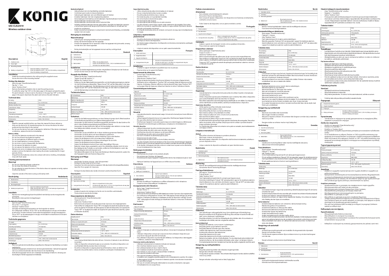 Image de la première page du manuel de l'appareil SAS-CLALOS10