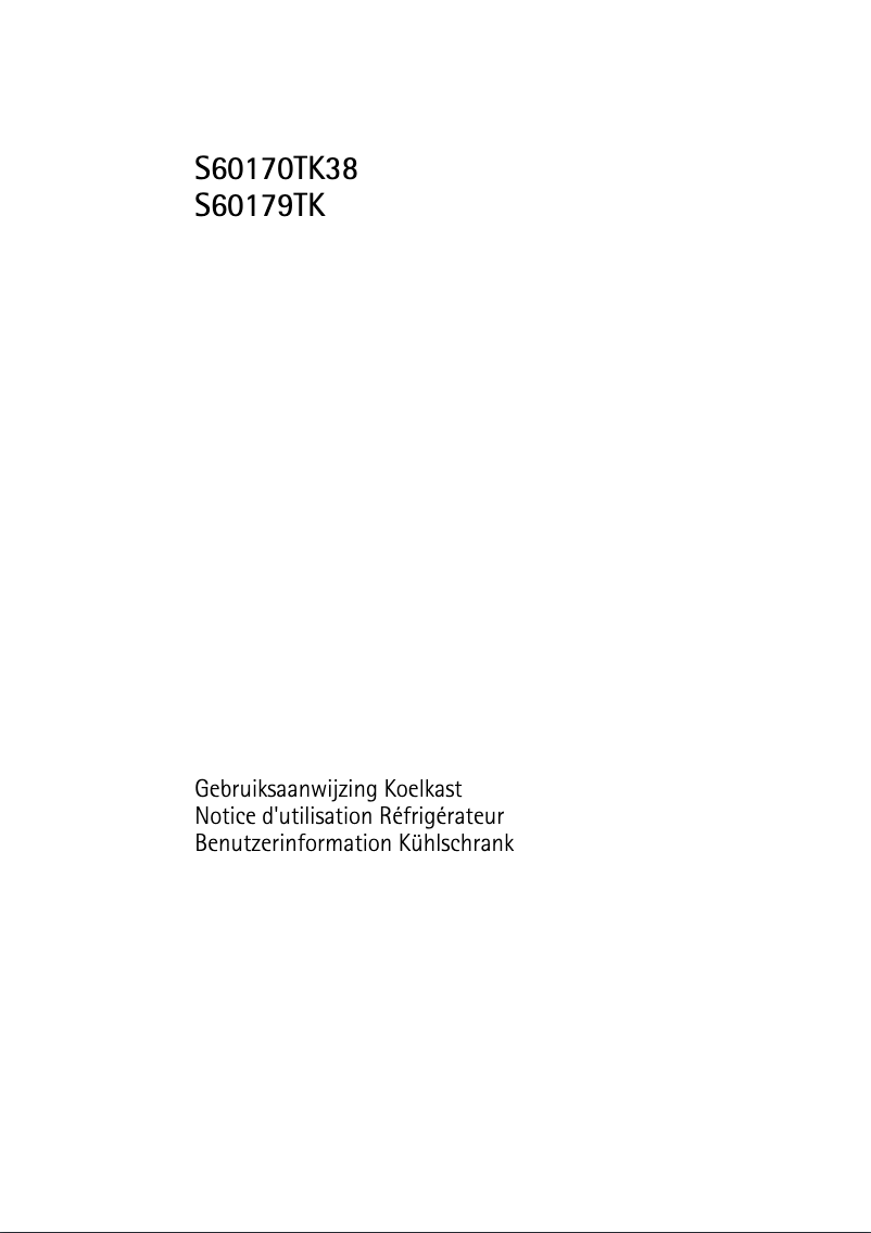Página 1 del manual Manual de usuario AEG-Electrolux Santo 60170TK38