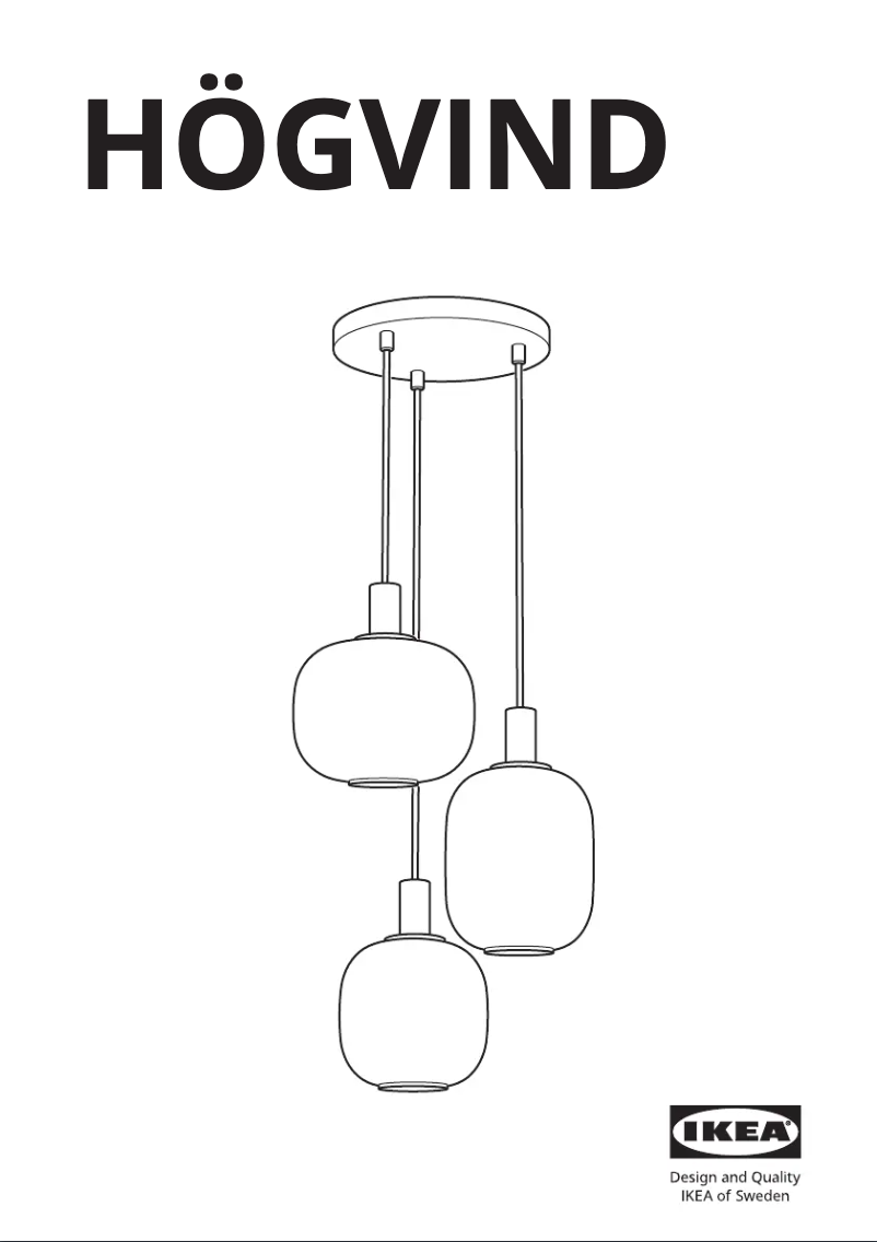 Page 1 de la notice Manuel utilisateur Ikea HÖGVIND 504.992.66