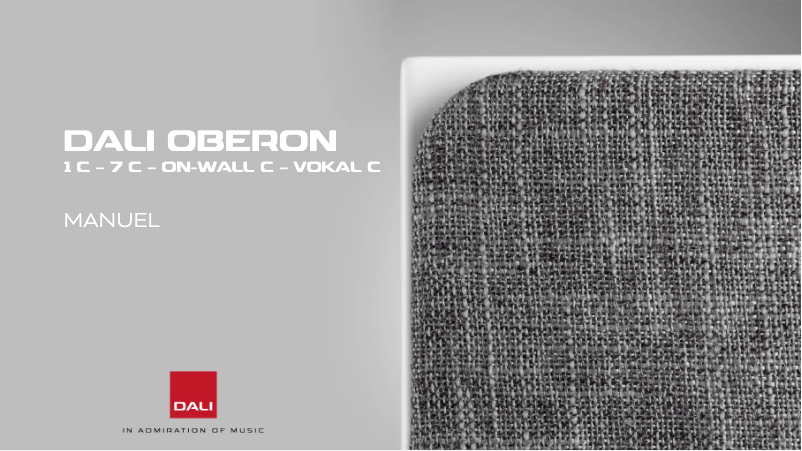 Page n°1 - Manuel utilisateur Dali Oberon 7C