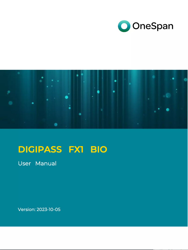 Image de la première page du manuel de l'appareil DIGIPASS FX1 BIO