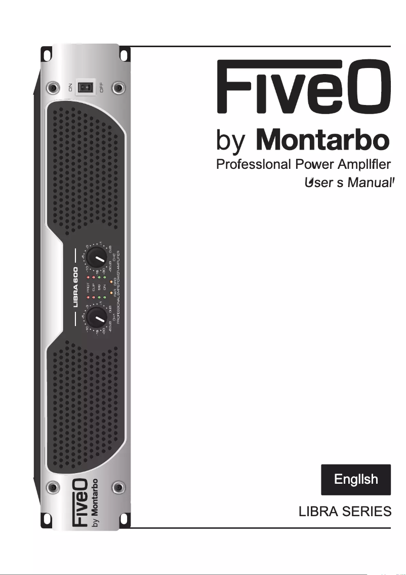 Page n°1 - Manuel utilisateur FiveO LIBRA 1200