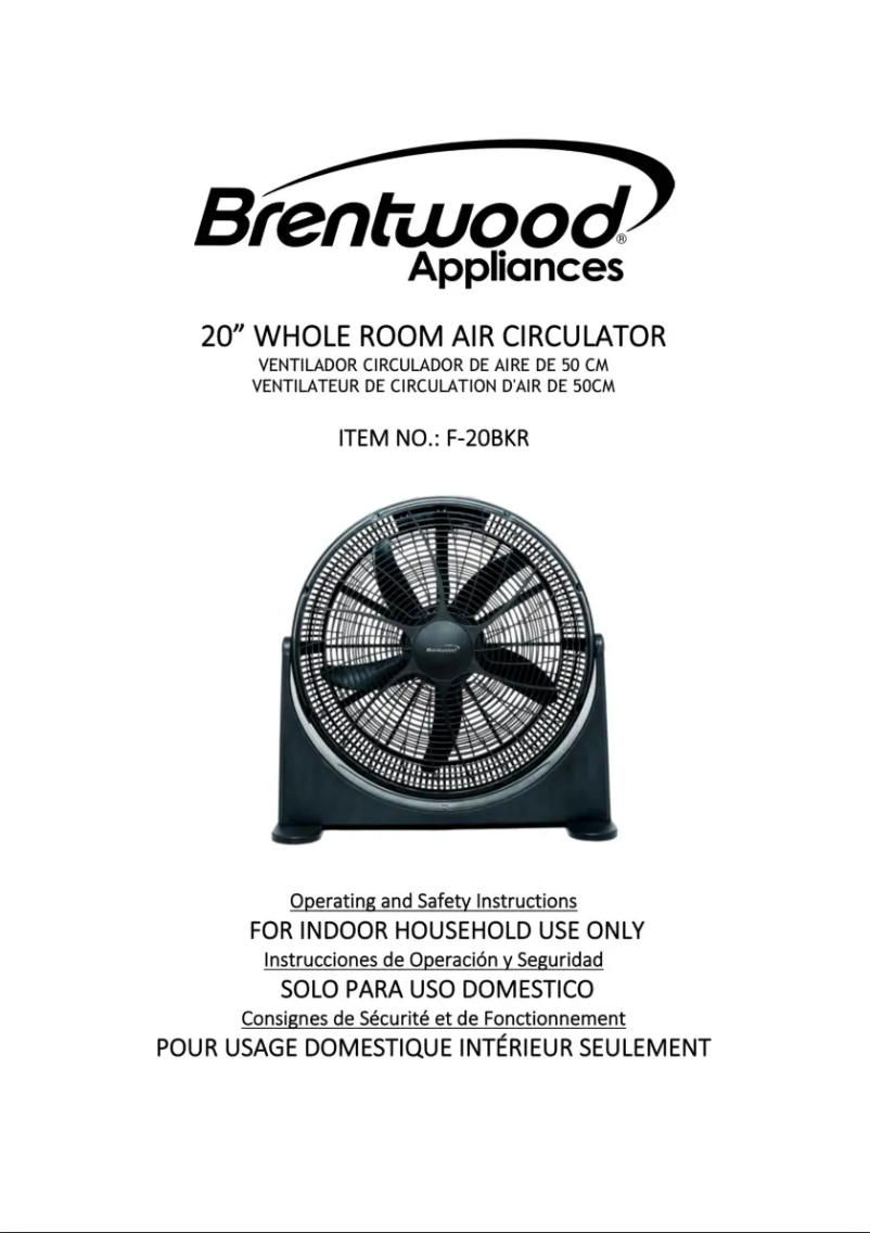 Página 1 del manual Manual de usuario Brentwood F-20BKR