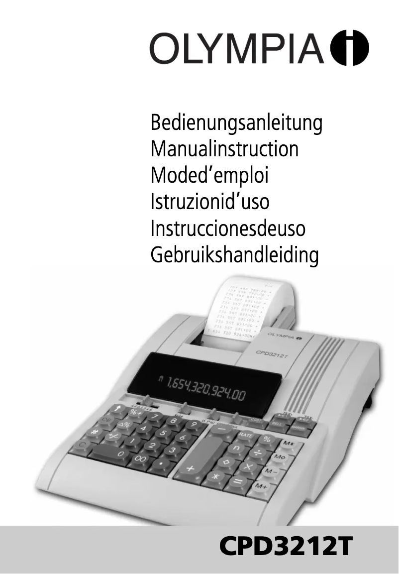 Page 1 de la notice Manuel utilisateur Olympia CPD 3212