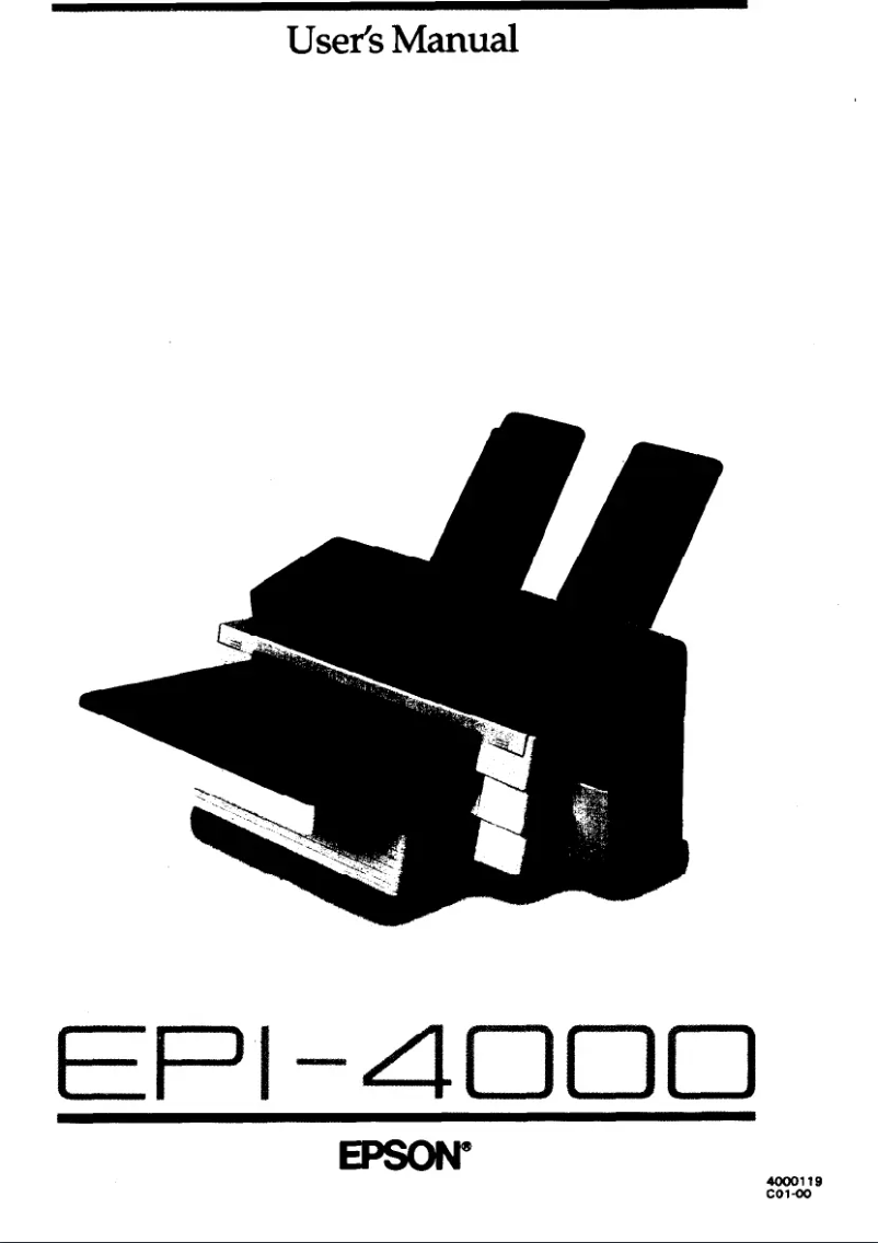 Imagen de la primera página del manual del dispositivo EPI-4000