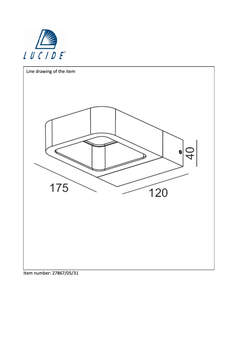 Page 1 de la notice Manuel utilisateur Lucide Trywo 27867/05/31