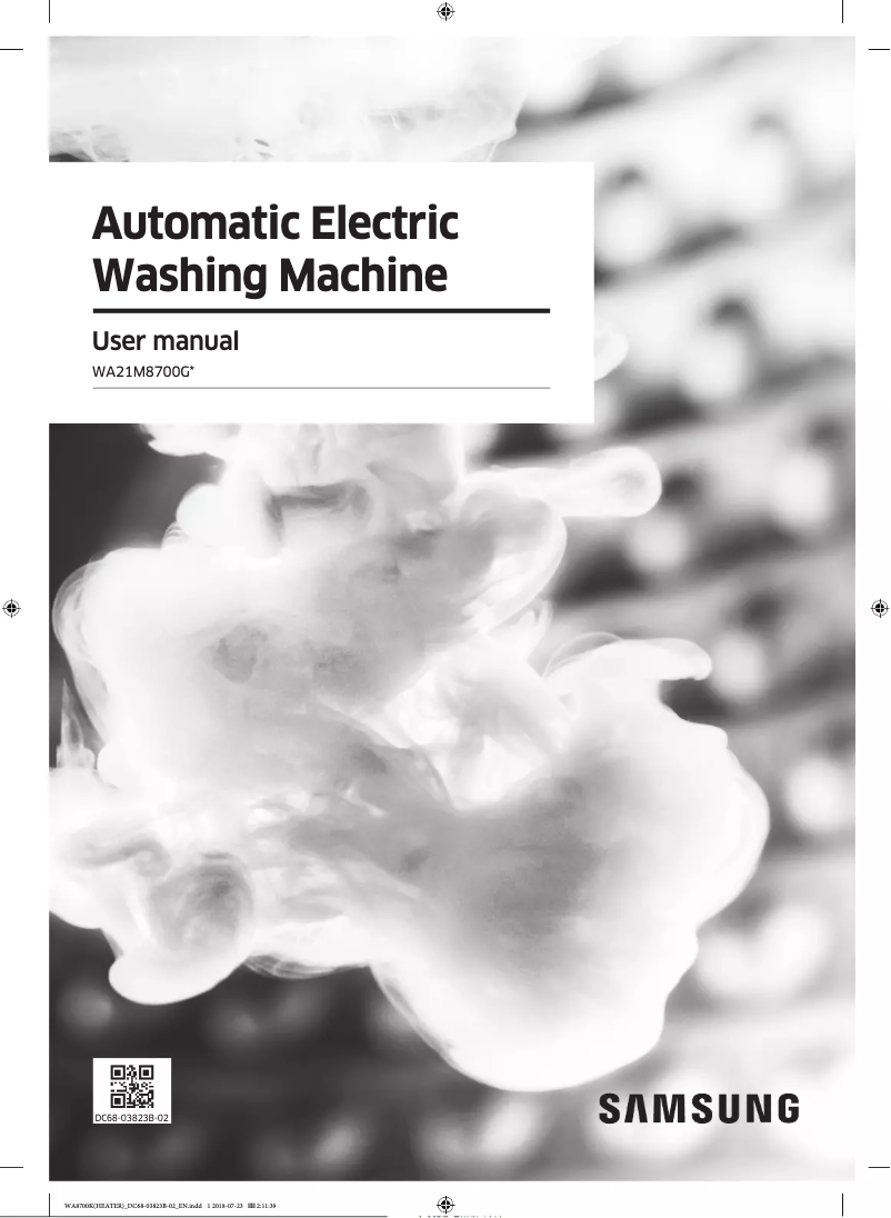Page 1 de la notice Manuel utilisateur Samsung WA21M8700GV