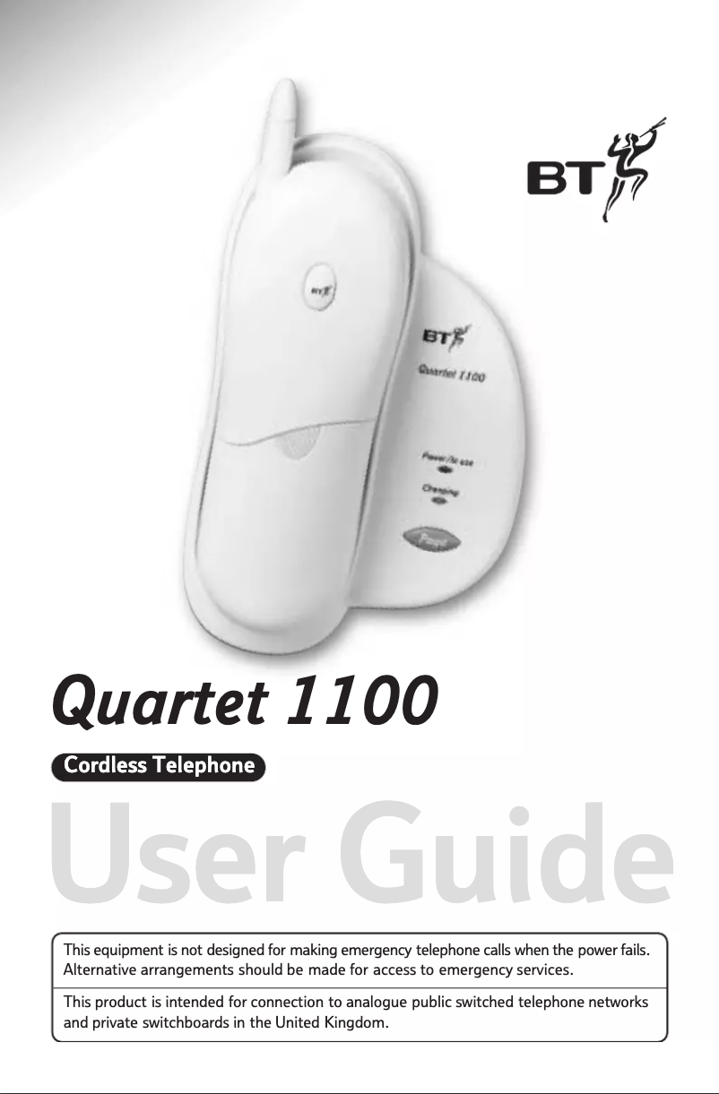 Página 1 del manual Manual de usuario BT Quartet 1100