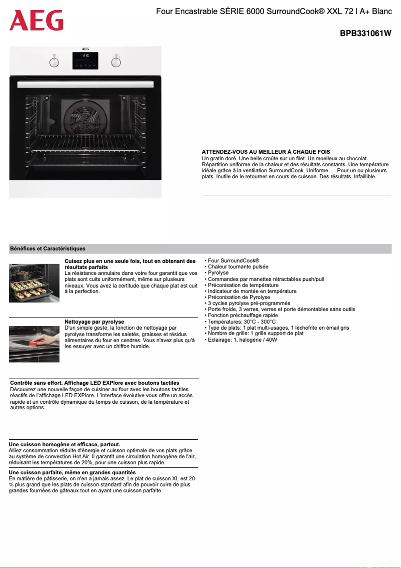 Image de la première page du manuel de l'appareil BPB331061W