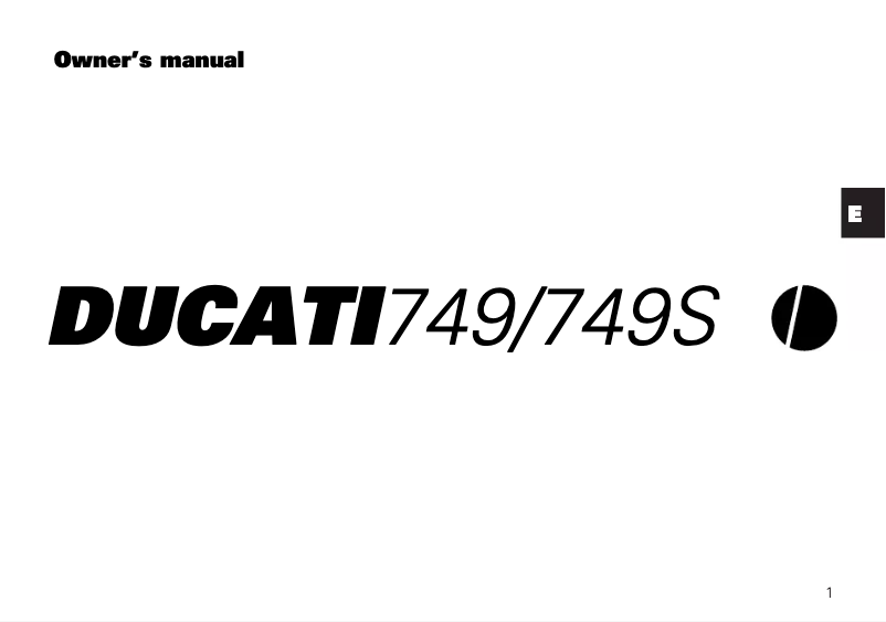 Image de la première page du manuel de l'appareil 749S (2004)