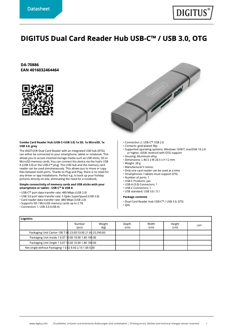 Image de la première page du manuel de l'appareil DA-70886