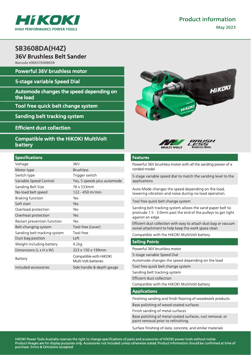 Image de la première page du manuel de l'appareil SB 3608DA