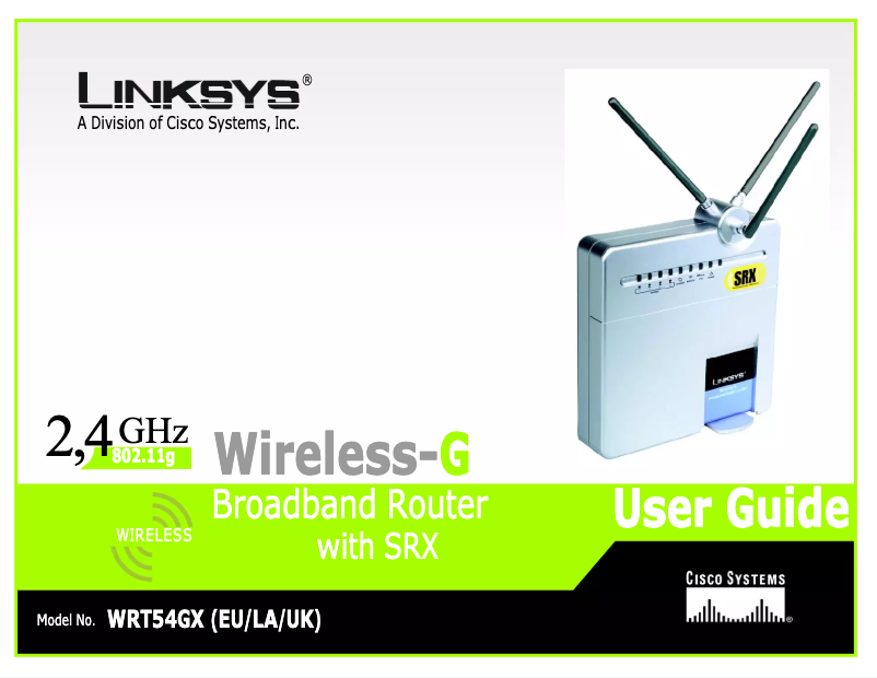 Página 1 del manual Manual de usuario Linksys WRT54GX